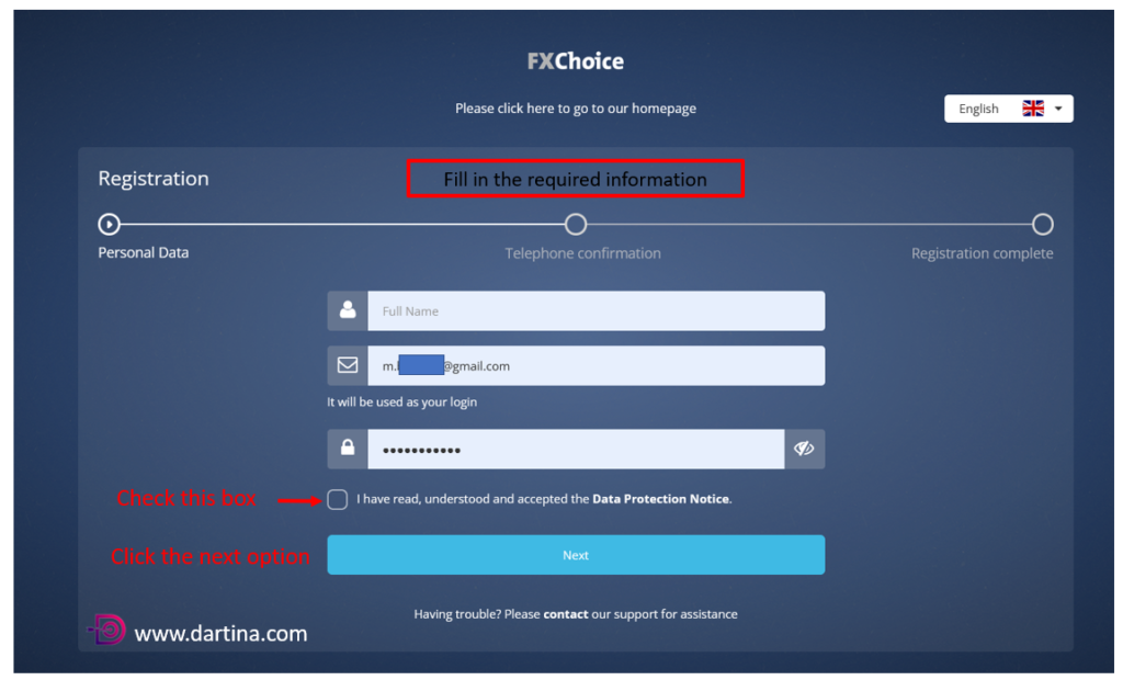 How to register FXChoice Broker